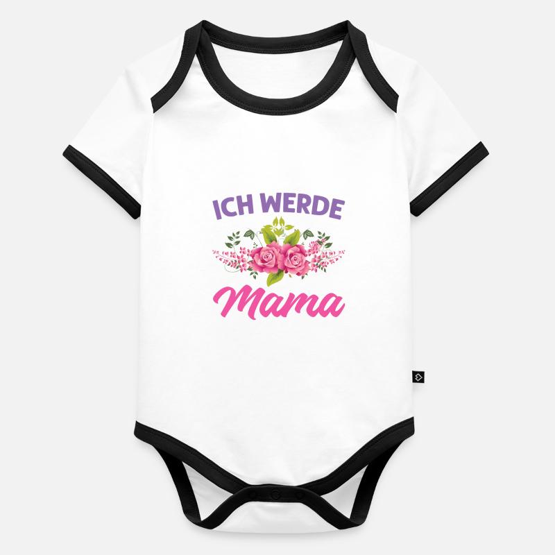 Mutter Mama Tochter Geschenk Baby Bio-Kurzarm-Kontrastbody