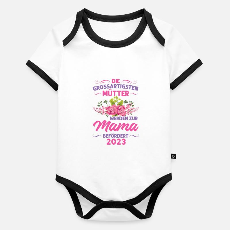 Mutter Mama Tochter Geschenk Baby Bio-Kurzarm-Kontrastbody
