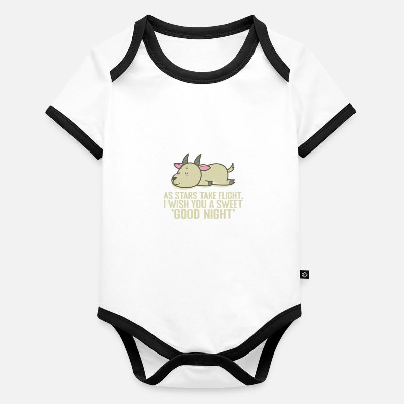 as Stars take Flight, good Night Pyjama Organic Baby Contrasting Bodysuit