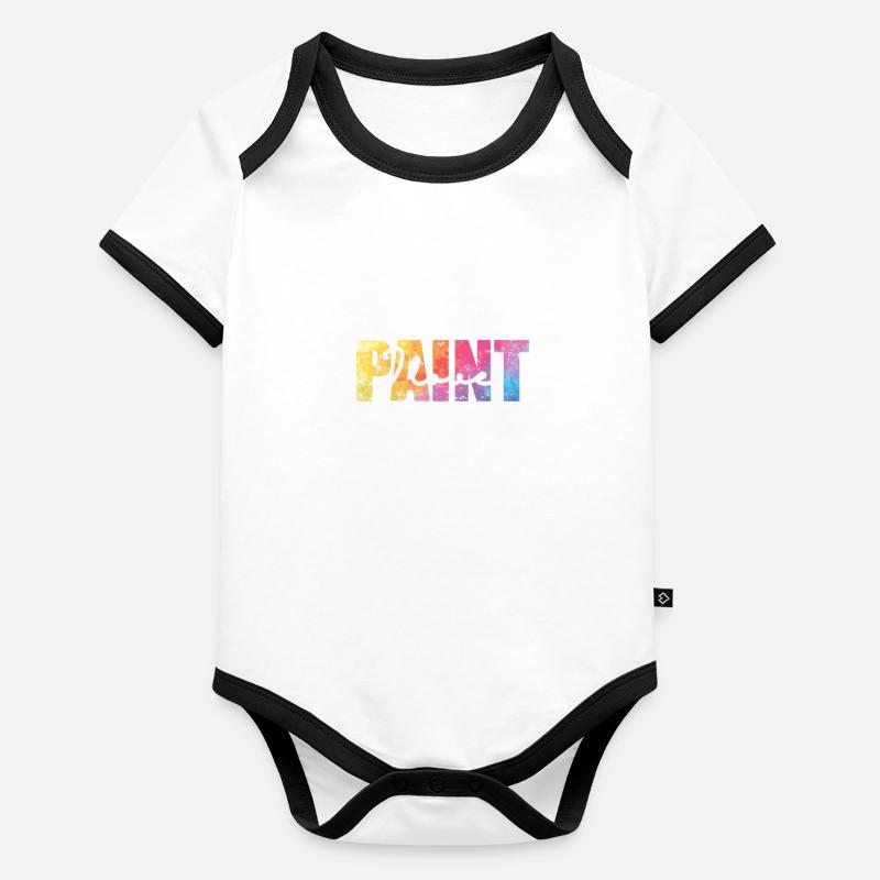 I Love Paint Beruf Lackierer Baby Bio-Kurzarm-Kontrastbody