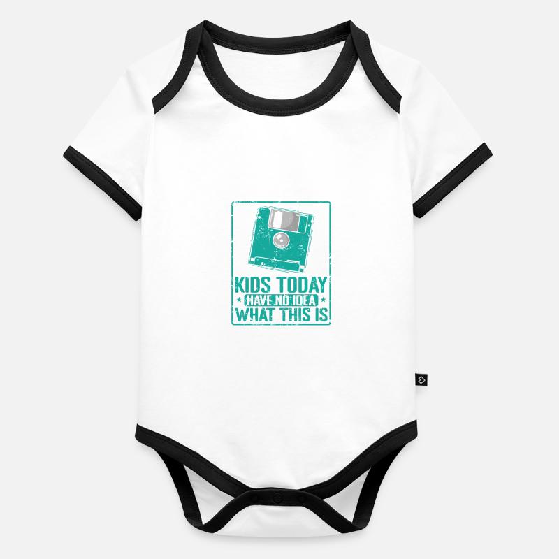 Kids Today have no Idea what this is Baby Bio-Kurzarm-Kontrastbody