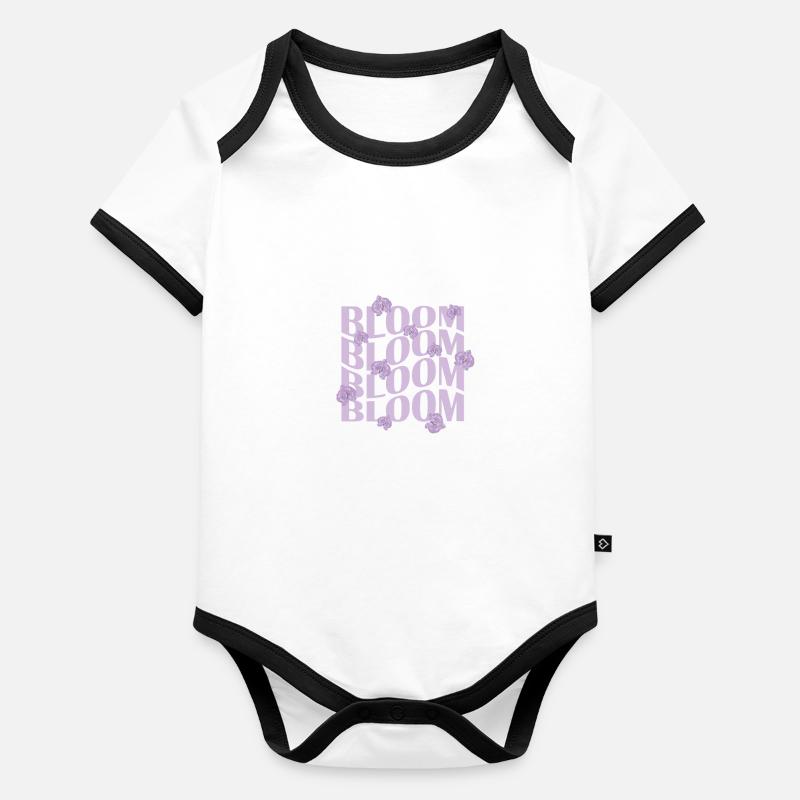 Bloom Orchid Plant Flower Organic Baby Contrasting Bodysuit