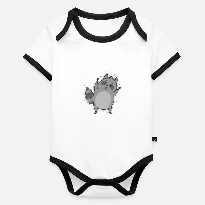 Lavable d’Amérique Body Bébé bio contrasté manches courtes