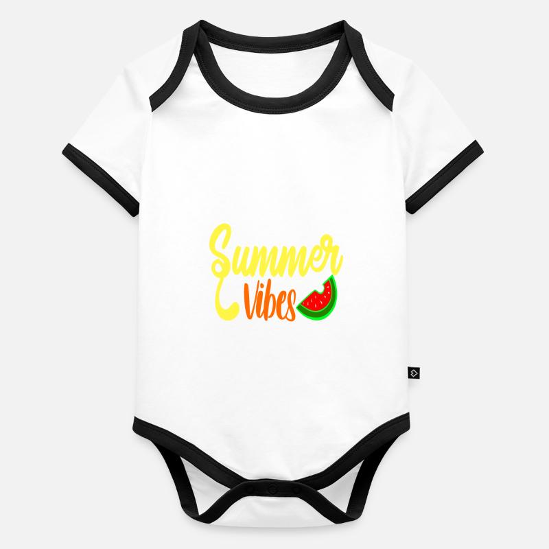 Summer Vibes Organic Baby Contrasting Bodysuit