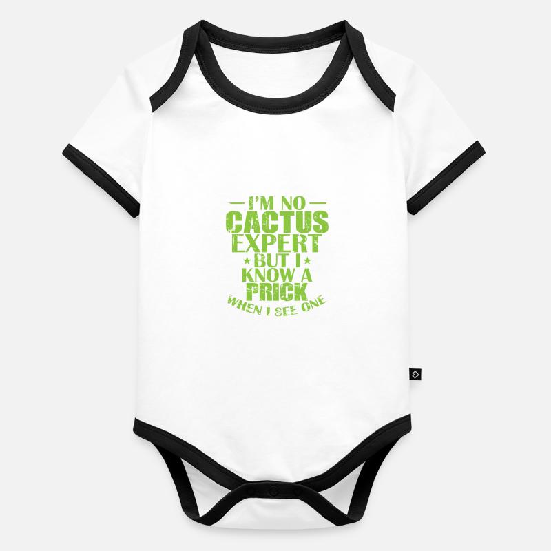 I'm no Cactus Expert But I Know a Prick Plant Organic Baby Contrasting Bodysuit