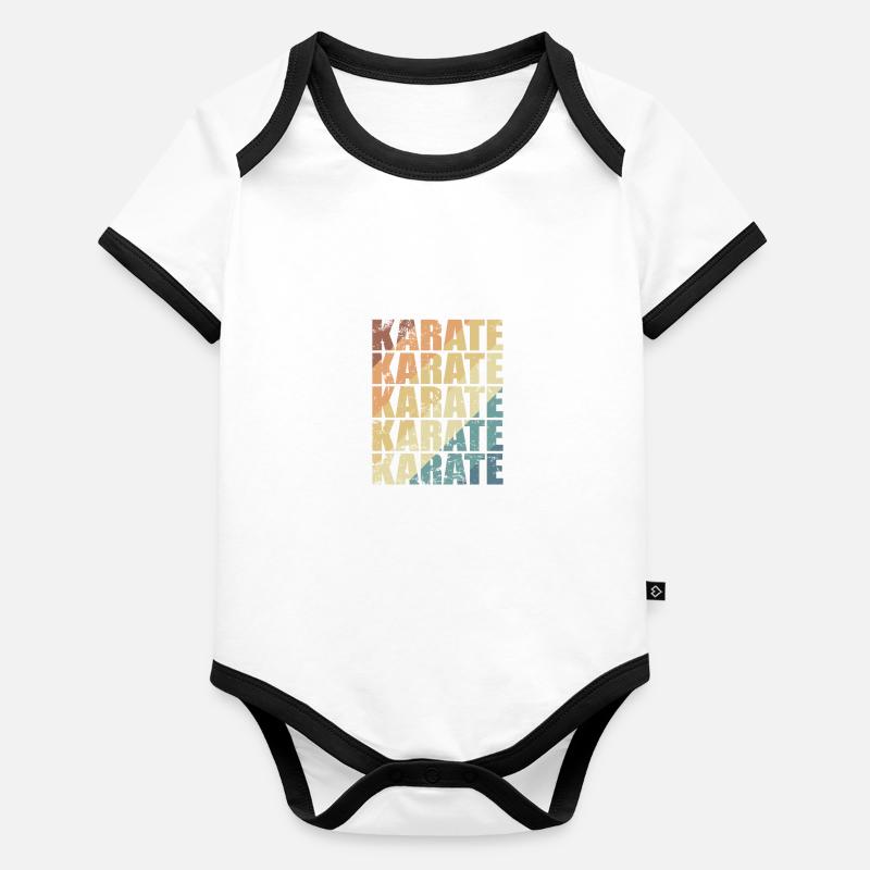Entraînement de karaté Arts martiaux Body Bébé bio contrasté manches courtes
