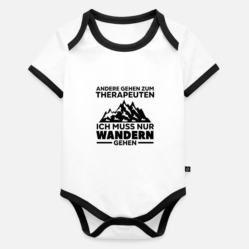 Wandern Berge Bergsteiger Geschenk Baby Bio-Kurzarm-Kontrastbody