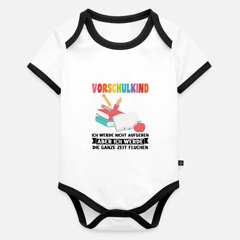 Kindergarten Vorschule Vorschulpädagoge Geschenk Baby Bio-Kurzarm-Kontrastbody
