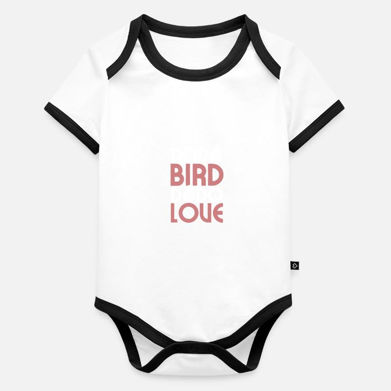 Dodo Oiseau Dodo Amour Body Bébé bio contrasté manches courtes