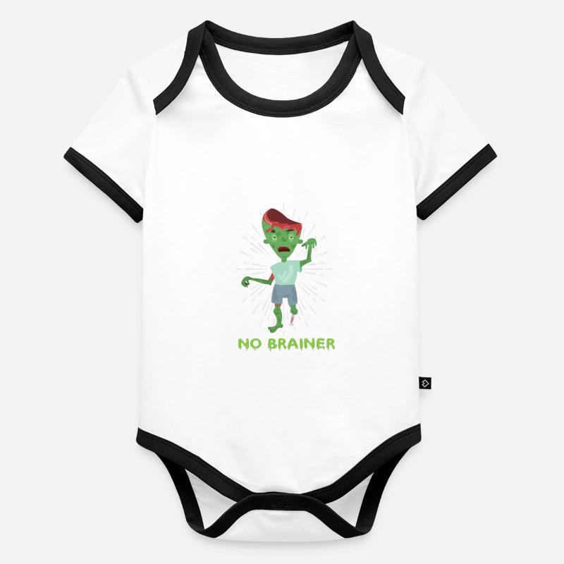No brainer Baby Bio-Kurzarm-Kontrastbody
