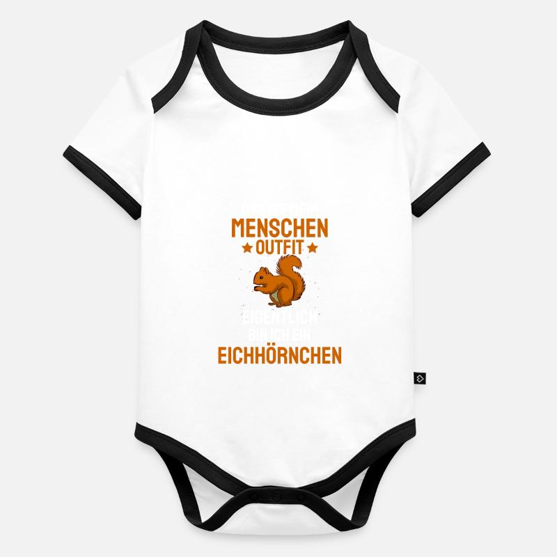 Wald Tier Kostüm Party Geschenk Eichhörnchen Baby Bio-Kurzarm-Kontrastbody