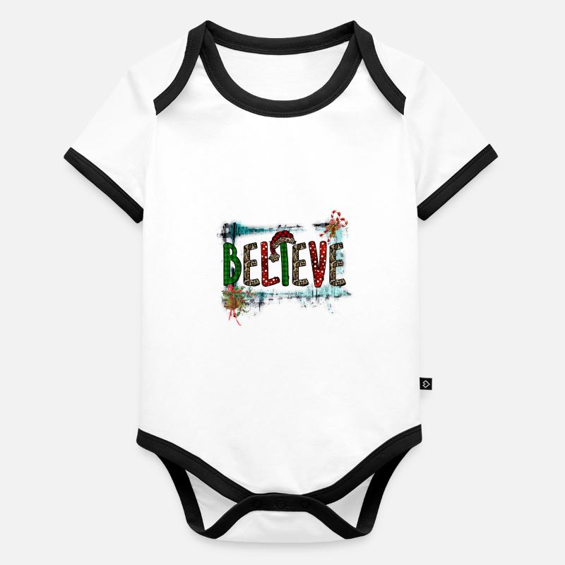 Glauben Baby Bio-Kurzarm-Kontrastbody