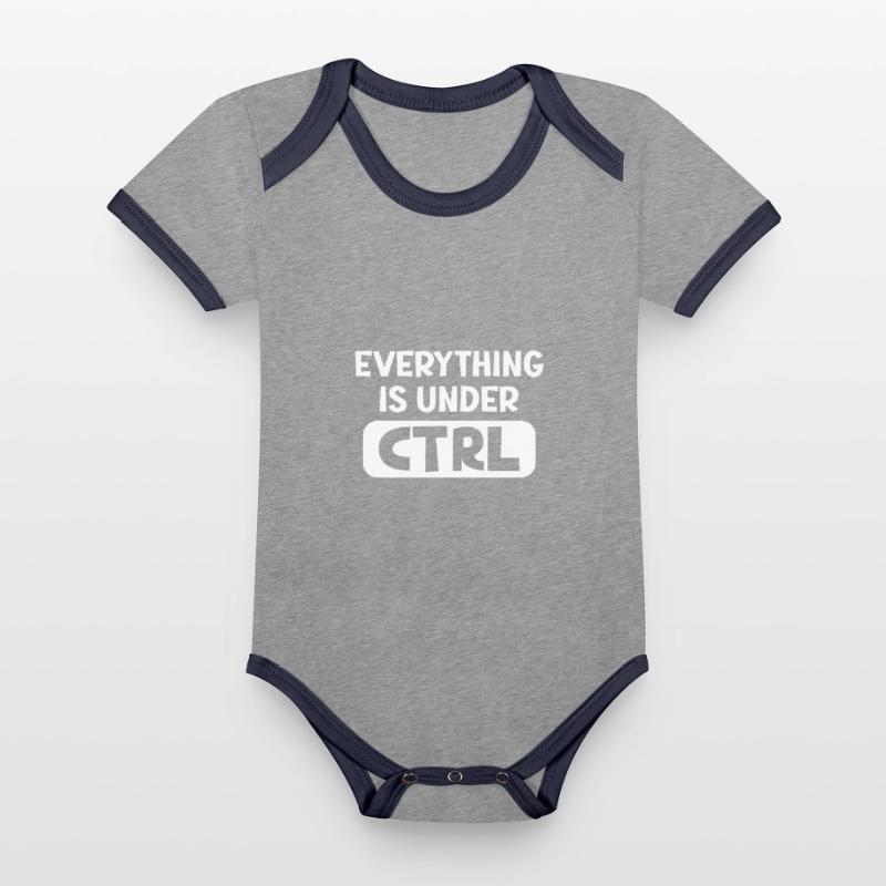 Everything is under CTRL Programmierer Baby Bio-Kurzarm-Kontrastbody