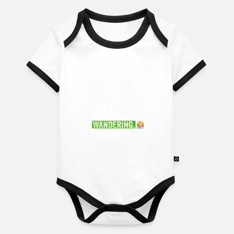 Eat Sleep Wandering Repeat Organic Baby Contrasting Bodysuit