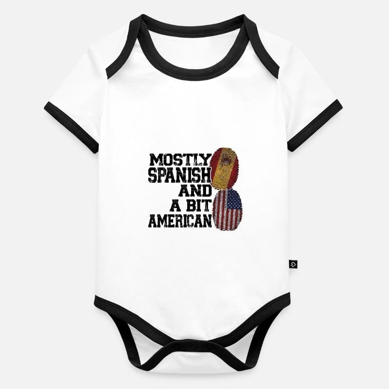 Spanisch Spanien Spanische Wurzeln Geschenk Baby Bio-Kurzarm-Kontrastbody