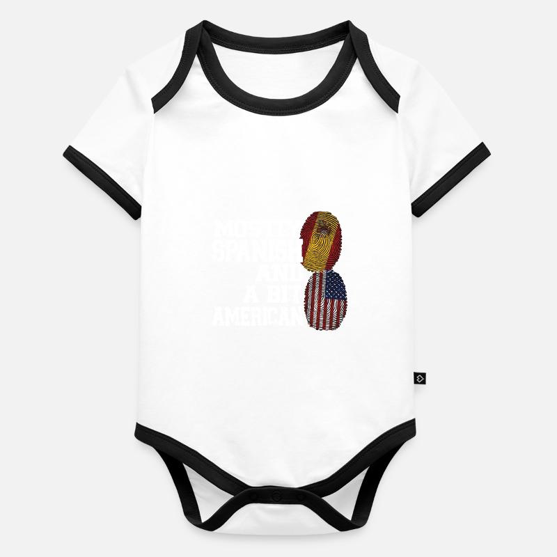 Spanisch Spanien Spanische Wurzeln Geschenk Baby Bio-Kurzarm-Kontrastbody