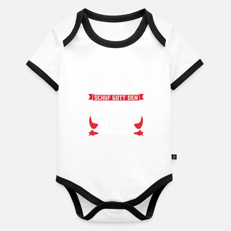 Schuhmacher Beruf Schuhe Geschenk Baby Bio-Kurzarm-Kontrastbody
