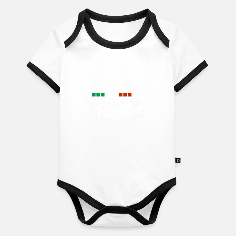 Italie Drapeau Drapeau Italien Mode Vacances Body Bébé bio contrasté manches courtes