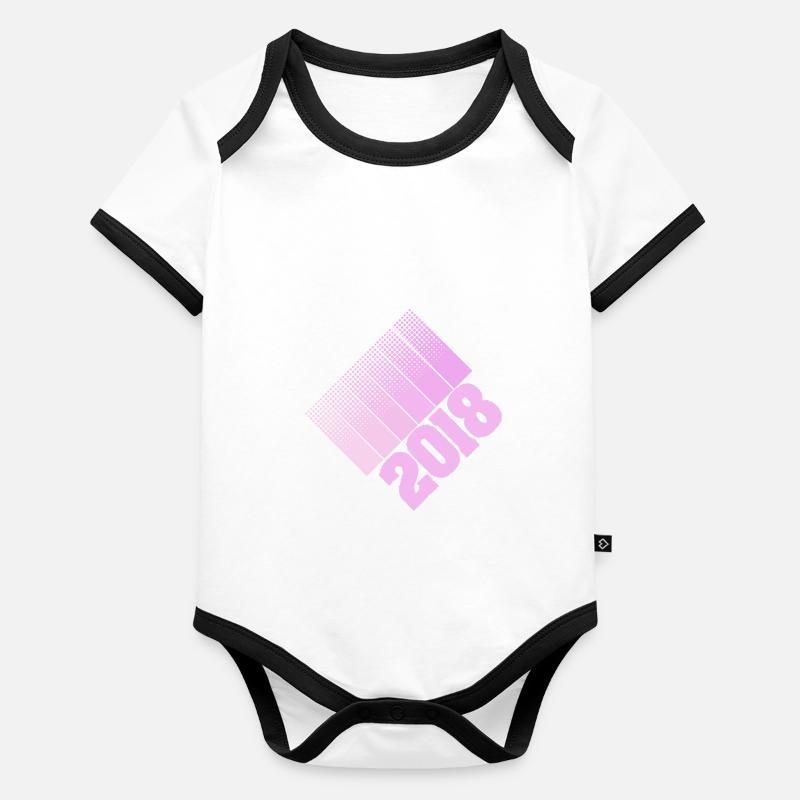 Parents 2018 Body Bébé bio contrasté manches courtes