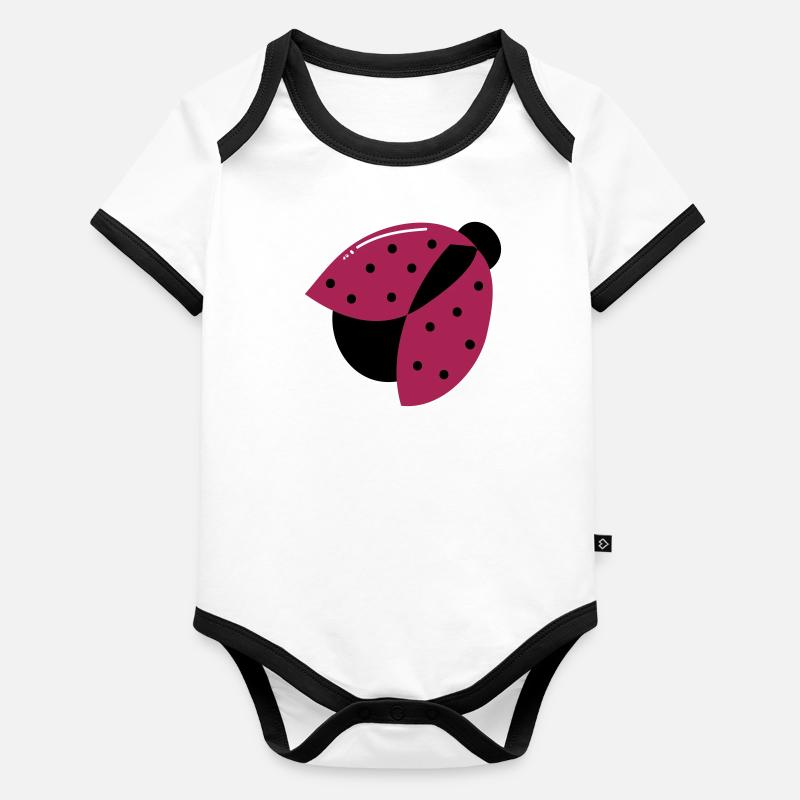 Ladybug lucky charm | Vectorgraphic Organic Baby Contrasting Bodysuit