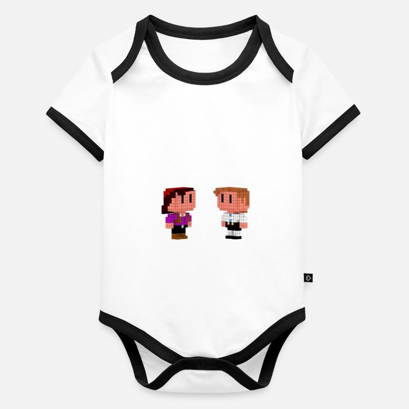 Pirate Love Body Bébé bio contrasté manches courtes
