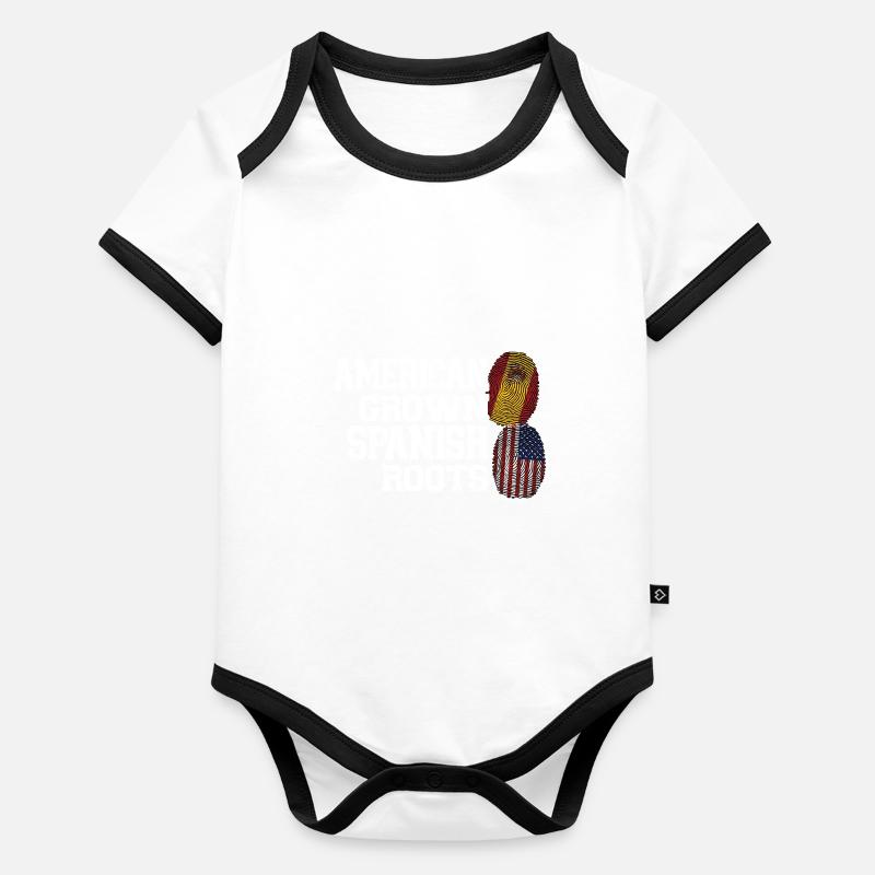 Spanisch Spanien Spanische Wurzeln Geschenk Baby Bio-Kurzarm-Kontrastbody