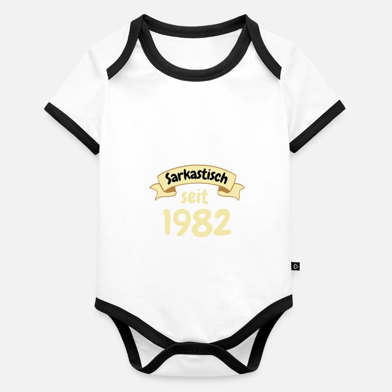 41 Jahre Geburtstag Geschenk Sarkastisch seit 1982 Baby Bio-Kurzarm-Kontrastbody