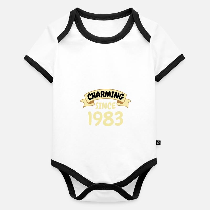 40. Geburtstag Geschenk Charmant seit 1983 Baby Bio-Kurzarm-Kontrastbody