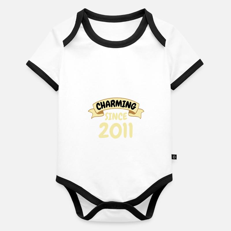 12. Geburtstag Geschenk Charmant seit 2011 Baby Bio-Kurzarm-Kontrastbody