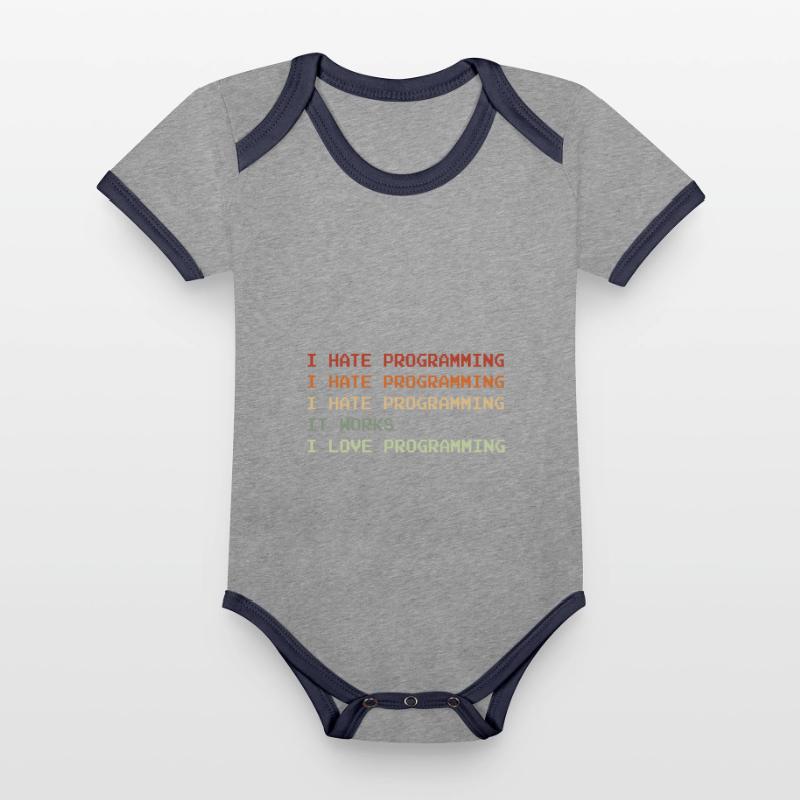 Things I Hate Programming Coder Coding Developer S Baby Bio-Kurzarm-Kontrastbody