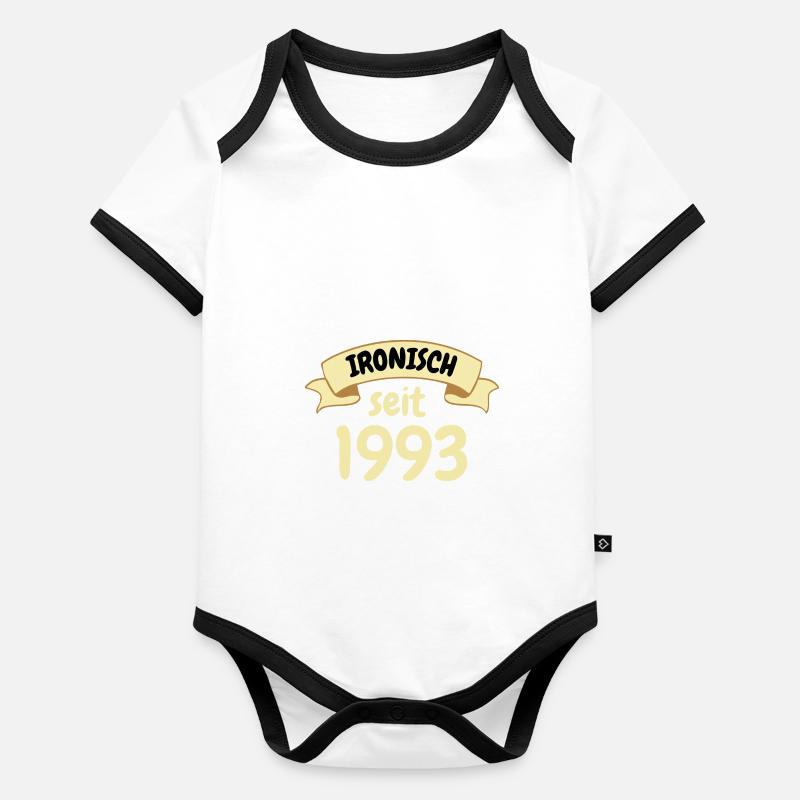 30 Jahre Geburtstag Geschenk Ironisch seit 1993 Baby Bio-Kurzarm-Kontrastbody