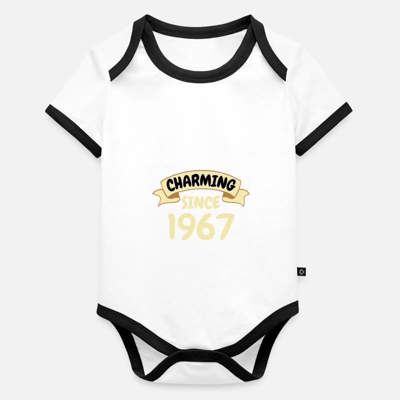 56. Geburtstag Geschenk Charmant seit 1967 Baby Bio-Kurzarm-Kontrastbody