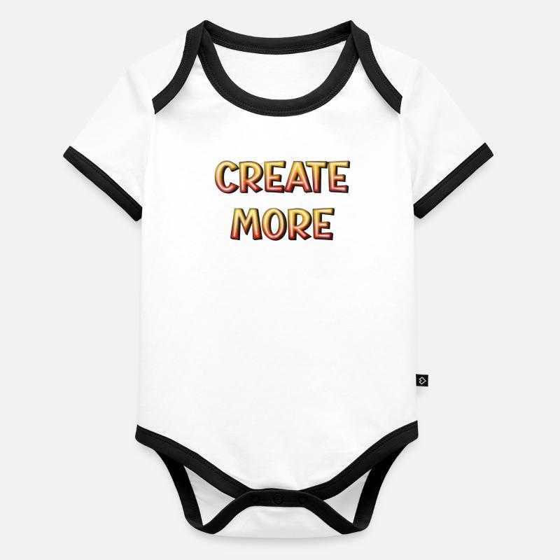 Créer plus - être plus créatif Body Bébé bio contrasté manches courtes