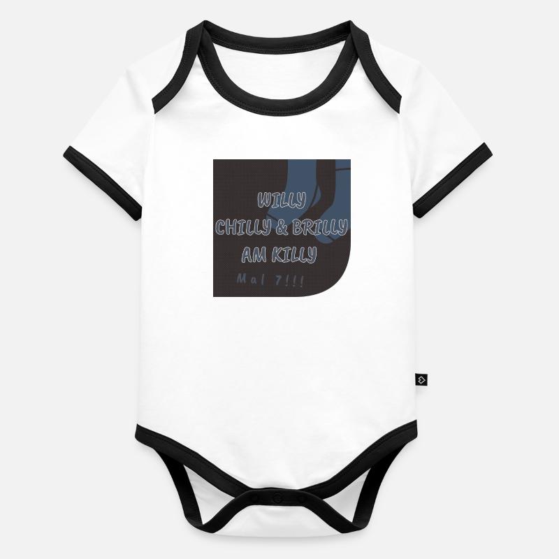 Willy Chilly & Brilly à Killy | Mal 7 !! Body Bébé bio contrasté manches courtes
