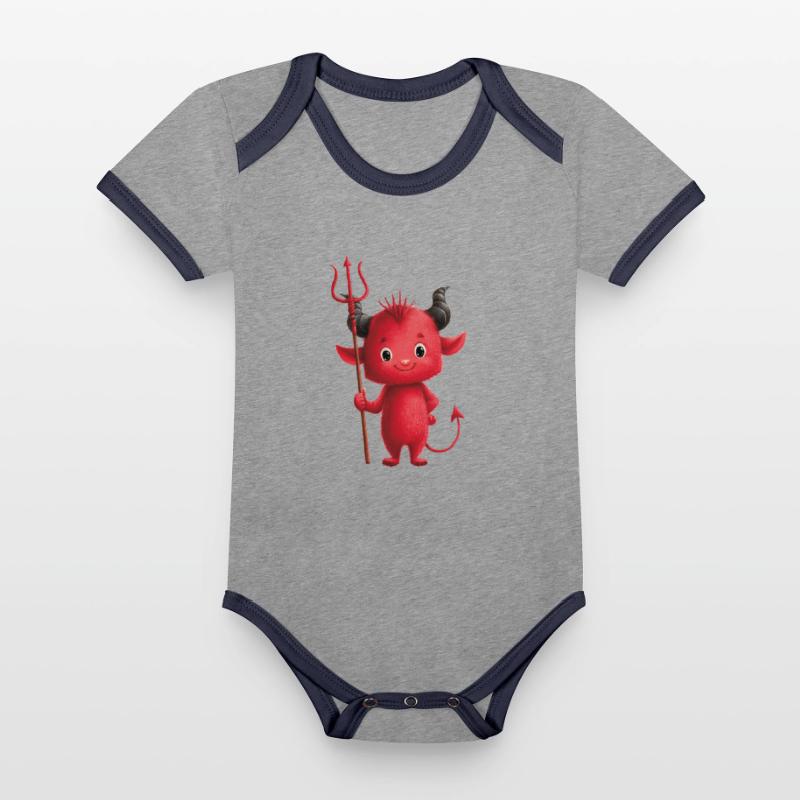 Devil Organic Baby Contrasting Bodysuit