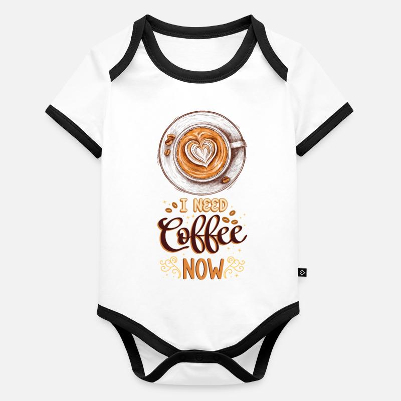 Kaffee Kaffeeliebhaber Kaffeetasse Barista Vintage Baby Bio-Kurzarm-Kontrastbody