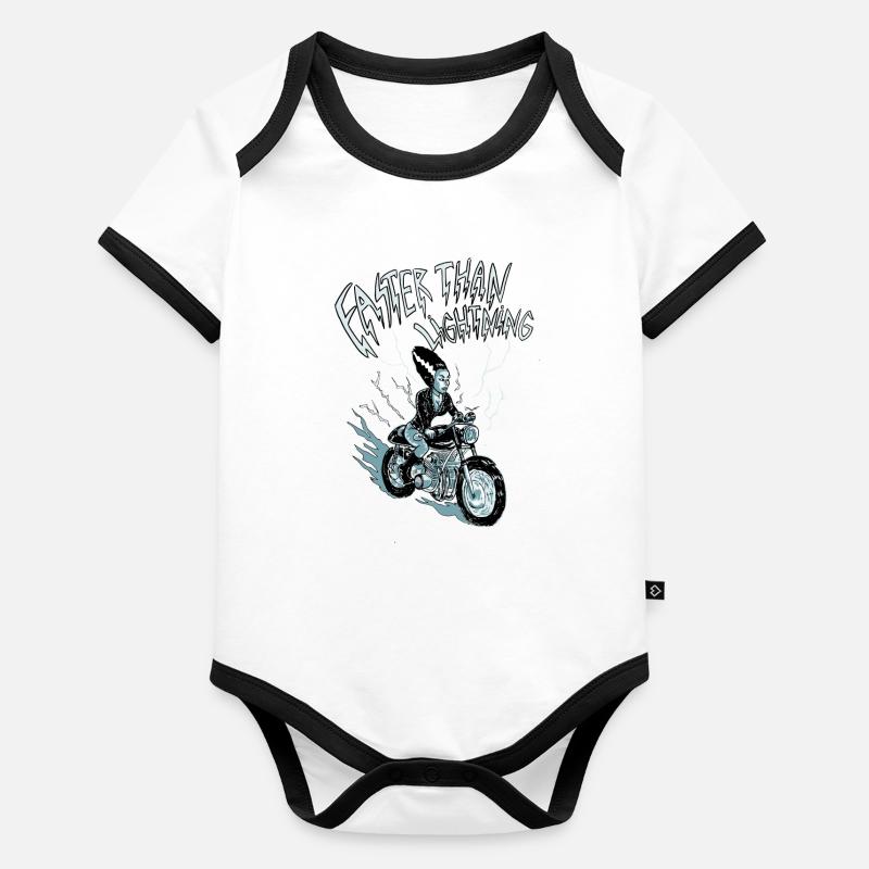 fasterthanlightning Organic Baby Contrasting Bodysuit