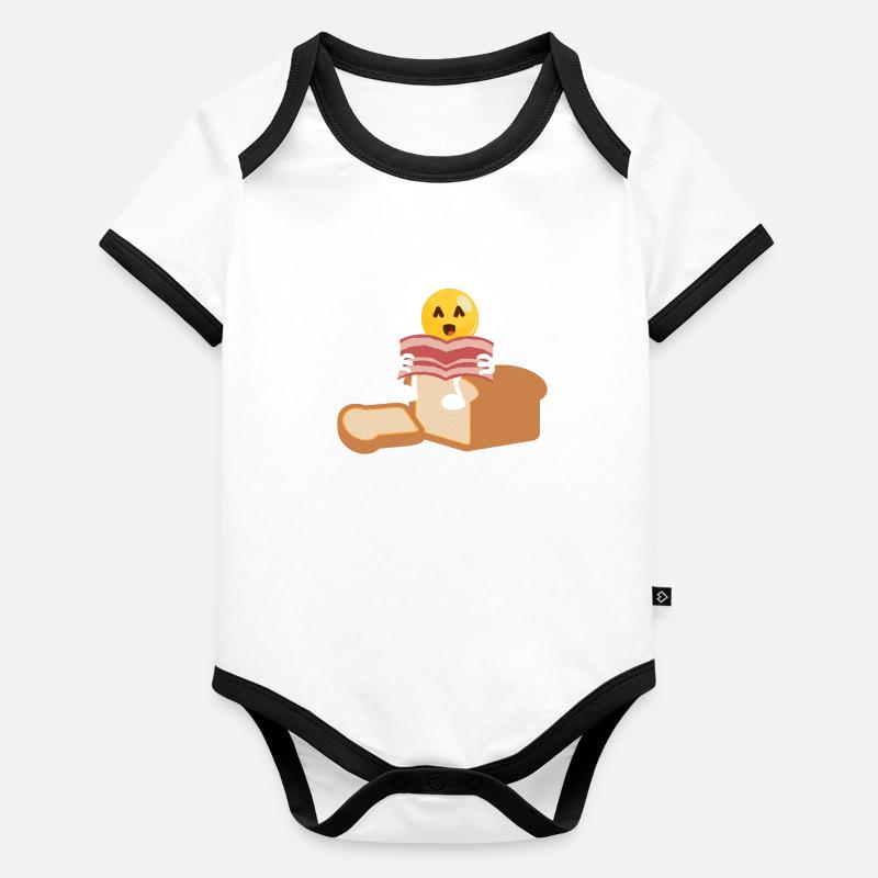 Ei (Brot & Zeitung) Baby Bio-Kurzarm-Kontrastbody