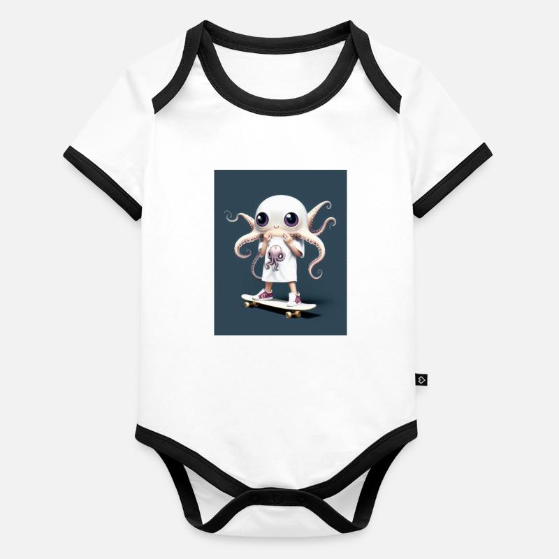 Octoskater Blp Baby Bio-Kurzarm-Kontrastbody