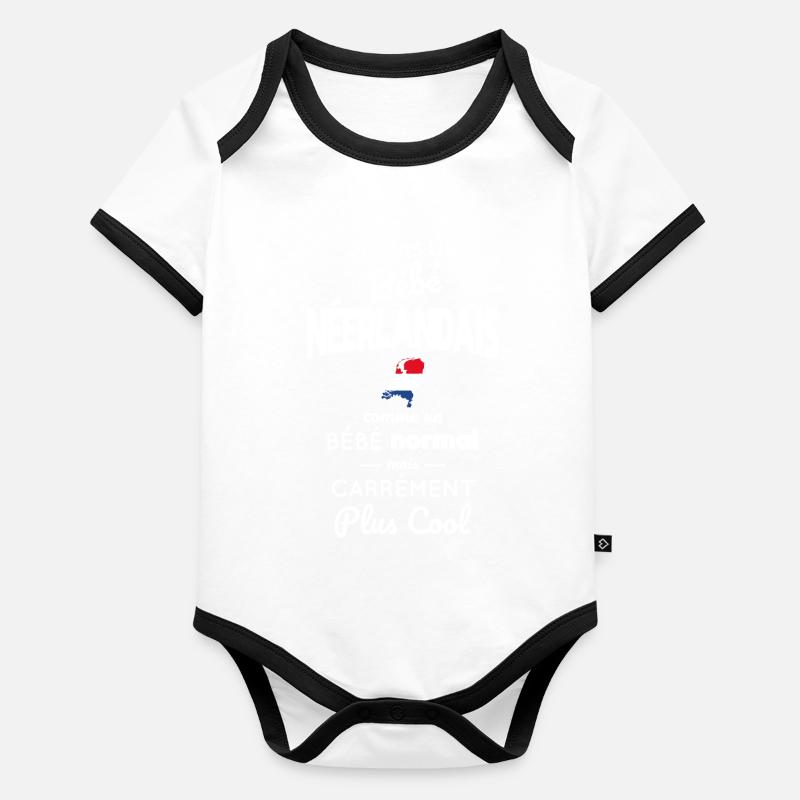Bébé Néerlandais comme Bébé normal mais plus Cool Body Bébé bio contrasté manches courtes