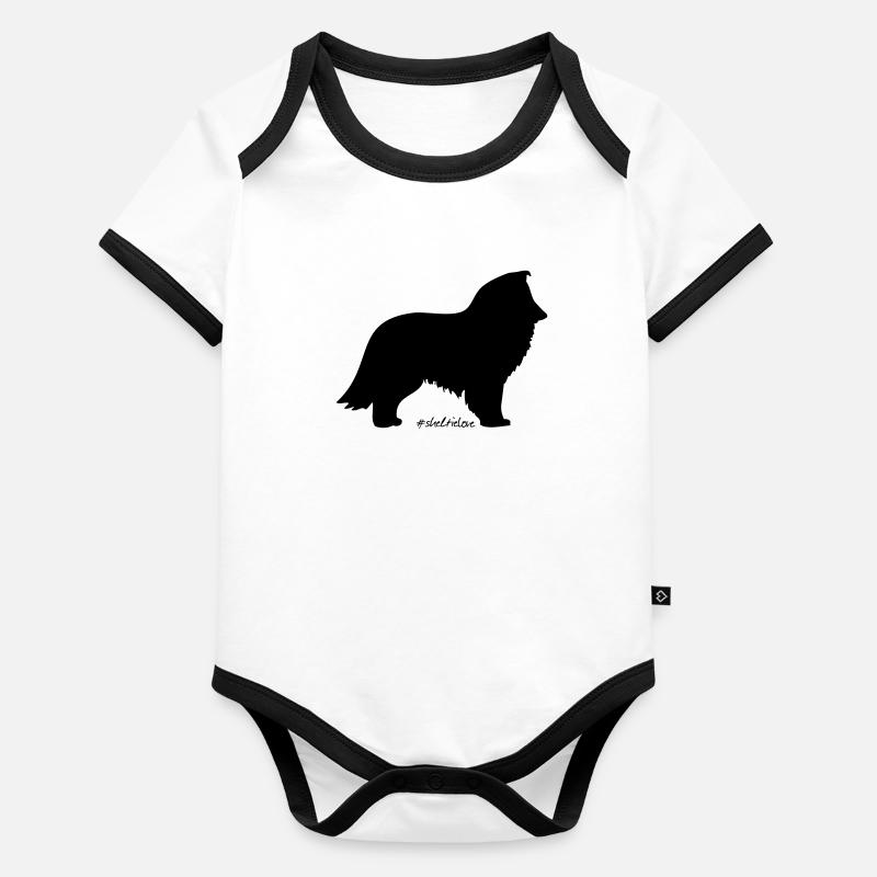 sheltielove Body Bébé bio contrasté manches courtes