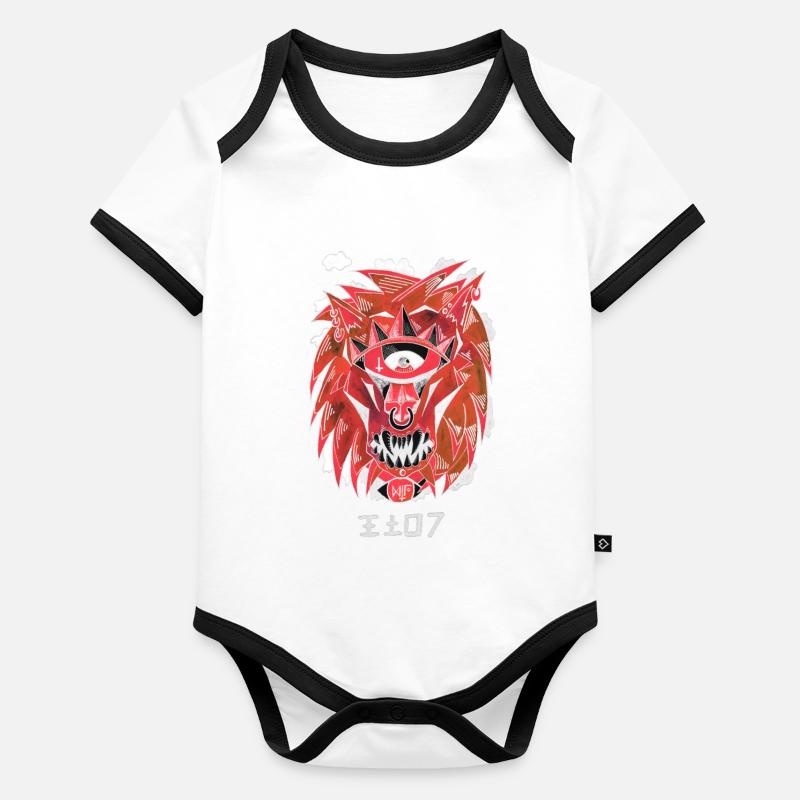 Negative lion Organic Baby Contrasting Bodysuit