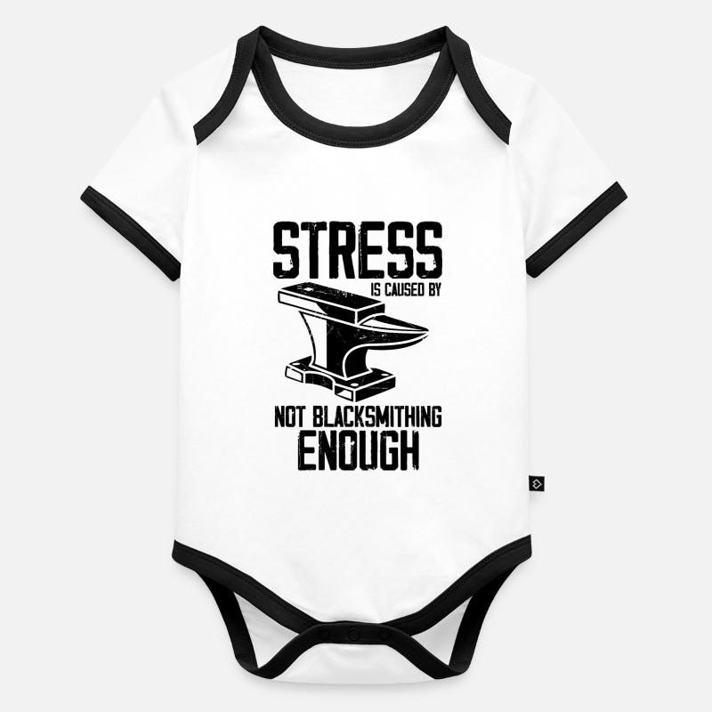 Forgeron Body Bébé bio contrasté manches courtes