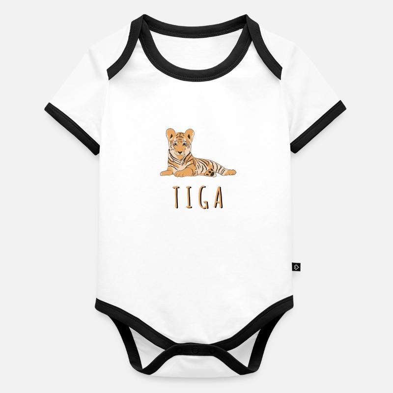 Tiger Baby Bio-Kurzarm-Kontrastbody