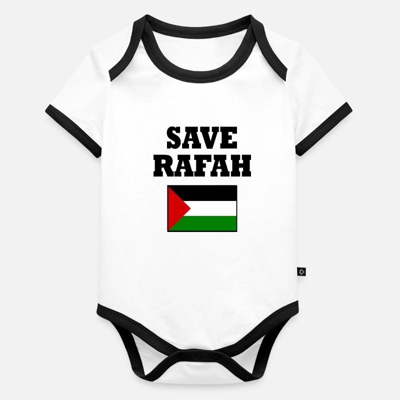 Save rafah Body Bébé bio contrasté manches courtes
