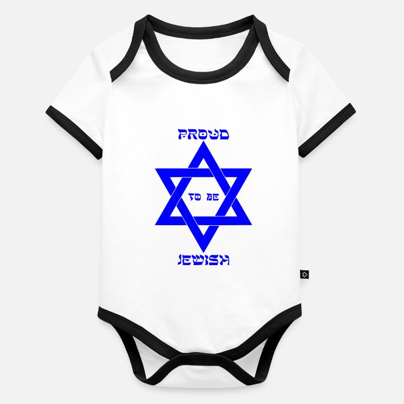 Juif fier Body Bébé bio contrasté manches courtes