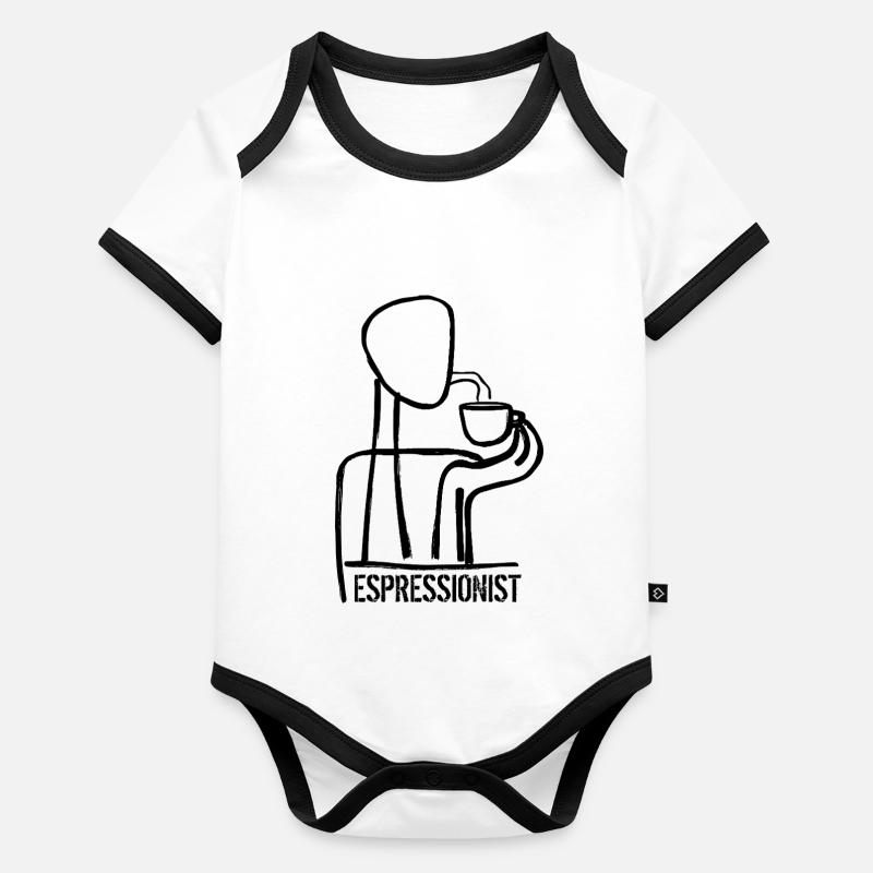 Espressionist - Espresso - Coffee Drink Organic Baby Contrasting Bodysuit