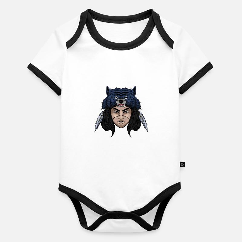 Wolf Organic Baby Contrasting Bodysuit