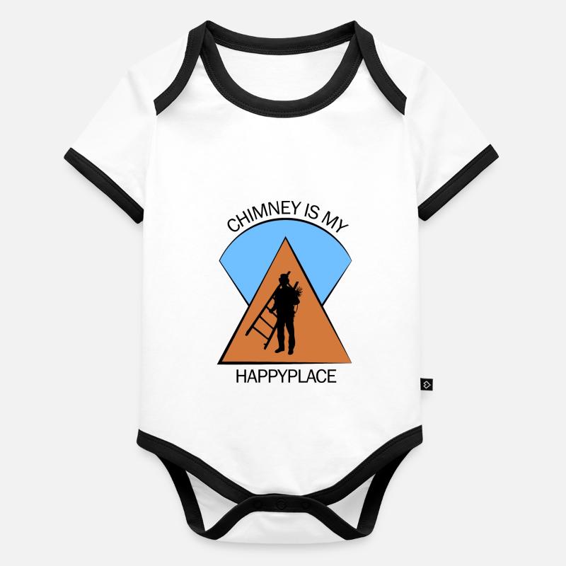 Ramoneur Ramoneur Ramoneur Body Bébé bio contrasté manches courtes