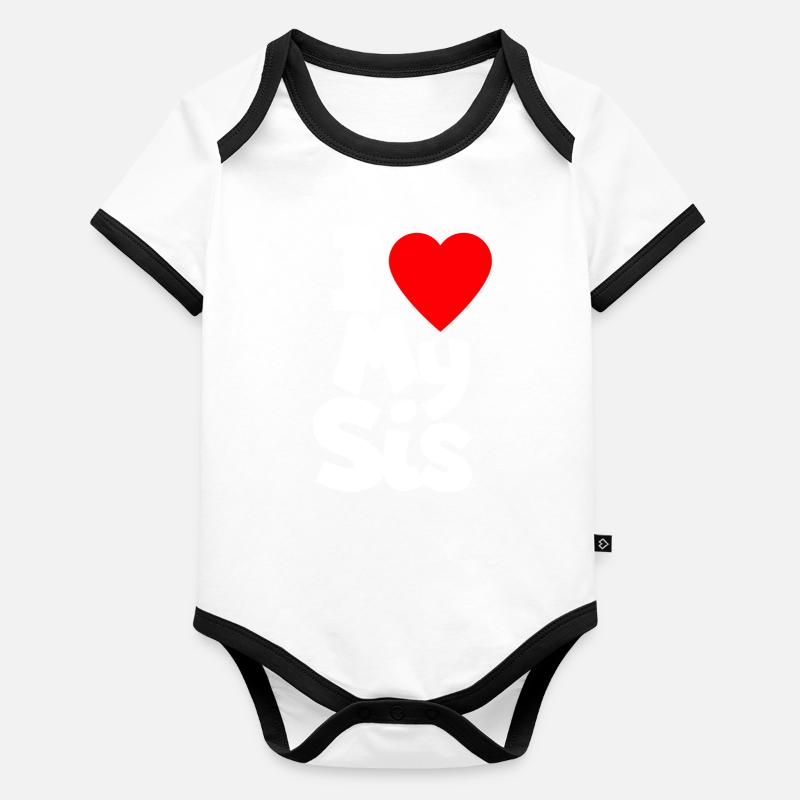 J’aime ma sœur Body Bébé bio contrasté manches courtes